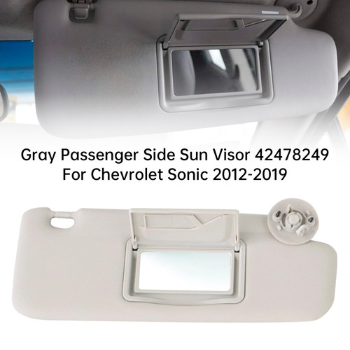 2011-2022 CHEVROLET Spark Gray Passenger Side Sun Visor 42478249 Generic