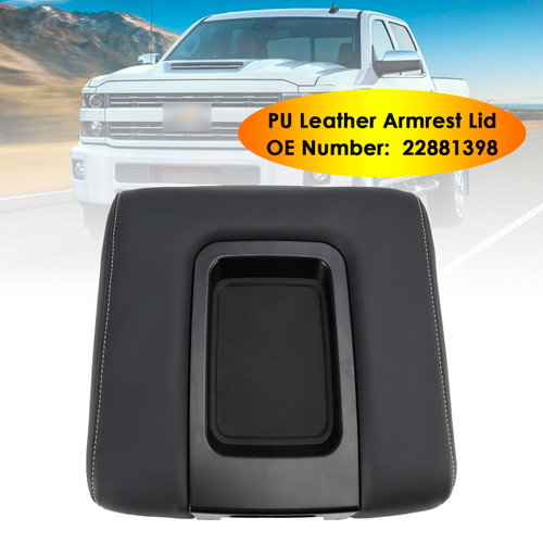2014-2018 GMC Sierra 1500 PU Leather Armrest Lid 22881398 Generic