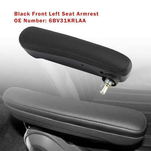 2016-2019 Fiat 500 Front Left Seat Armrest 6BV31KRLAA Black Generic