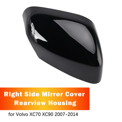 2007-2014 Volvo XC70 XC90 1* Right Side Mirror Cover Rearview Housing Black Generic