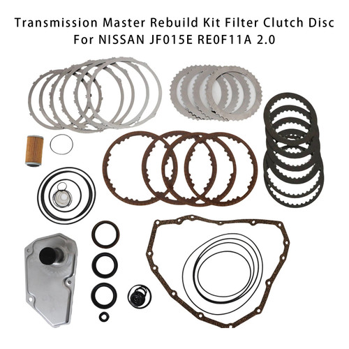 Transmission Master Rebuild Kit Filter Clutch Disc For NISSAN JF015E RE0F11A 2.0