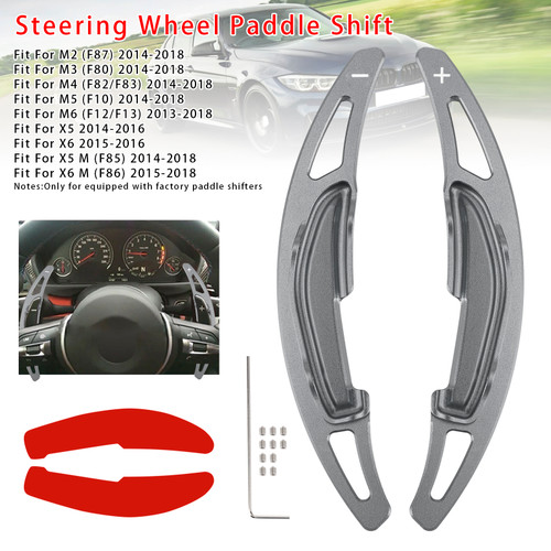 2014-2018 BMW X5 X6 X5M X6M Steering Wheel Paddle Shifter Extension Aluminium Grey Generic