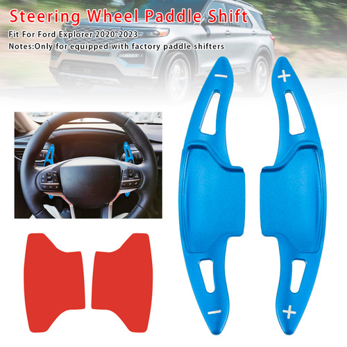 2020-2024 Ford Explorer Steering Wheel Paddle Shifter Extension Aluminium Blue Generic