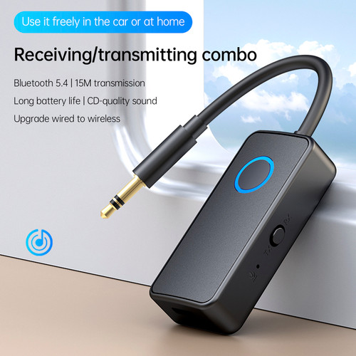 Bluetooth 5.4 Receiver Transmitter 2-in-1 3.5mm Wireless Audio Adapter