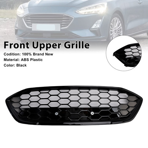 2018-2021 Ford Focus ST Style Mesh Front Bumper Grille Gloss Black JX7B-8200-AB Generic