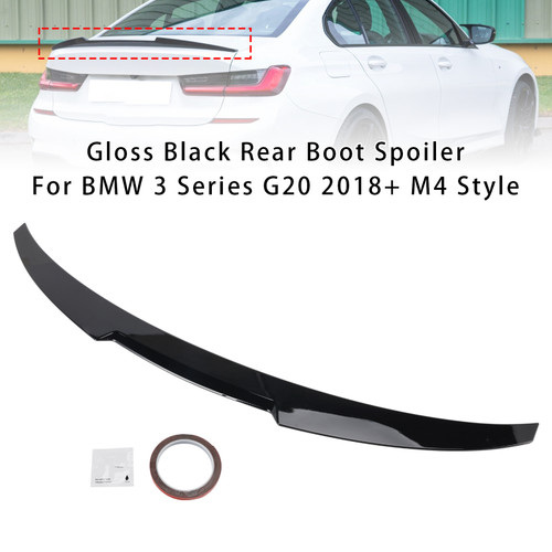 2020-2025 BMW G80 M3 Sedan Models Rear Boot Spoiler Gloss Black M4 Style Generic
