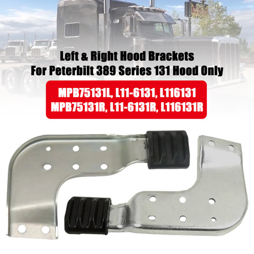 Peterbilt 389 Series 131 Hood Left+Right Hood Brackets Set MPB75131L MPB75131R Generic