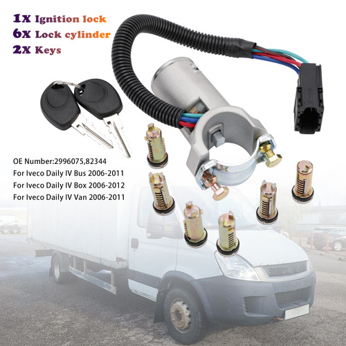 2006-2012 Ignition lock + 6x locking cylinder + key 2996075 Generic