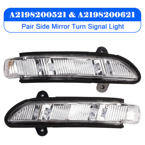2006-2009 Mercedes-Benz CL Pair Side Mirror Turn Signal Light A024016 A2198200521 A2198200621 Generic