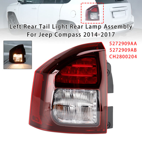 2014-2017 Jeep Compass Left Rear Tail Light Rear Lamp Assembly 5272909AA Generic