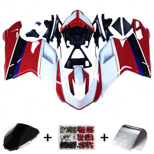 2007-2011 Ducati 1098 1198 848 Amotopart Fairings Red Xerox Racing Customs Fairing