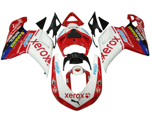 Fairings Ducati  1098 1198 848 White & Red Xerox Racing (2007-2011)