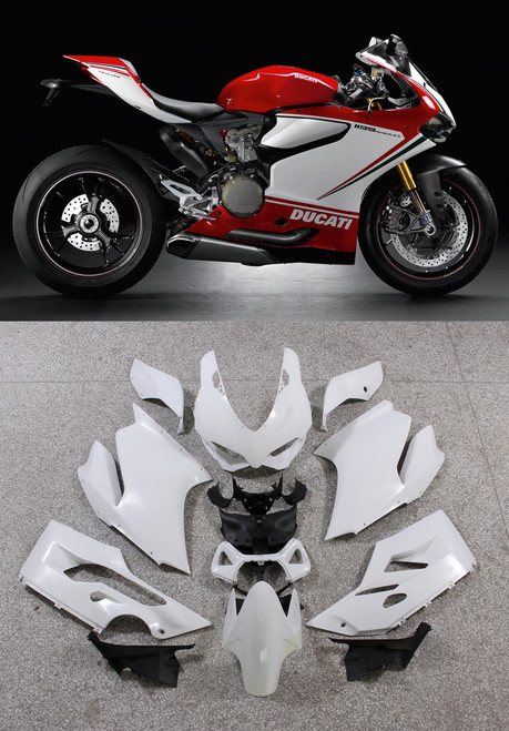 Fairings Ducati 1199 Panigale Red White 1199 Racing (2012-2015)