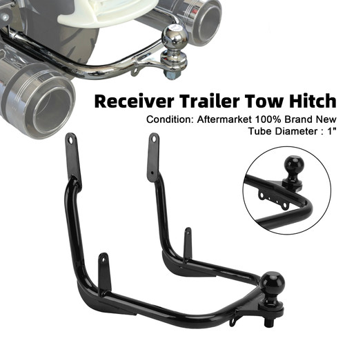 2009-2023 Harley Receiver Trailer Tow Hitch Black Generic