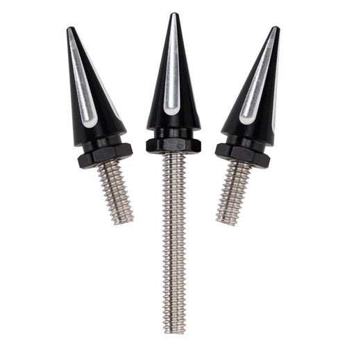 2014-2024 3 Spiked Windshield Bolts For Street Glide FLHX Electra Glide FLHT Black Generic