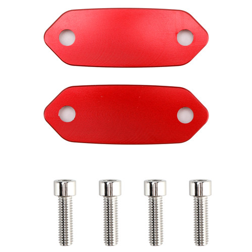 2023-2025 Kawasaki ZX-4RR ZX-4R Mirror Block Off Blanking Plates Red Generic