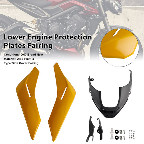 2023-2025 Triumph Street Triple 765 R/RS Lower Engine Protection Plates Fairing Yellow Generic