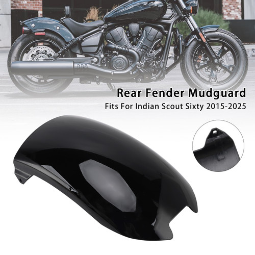 2015-2025 Indian Scout Sixty Rear Fender Mudguard Fairing Gloss Black Generic