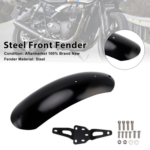 2017-2025 Triumph Street Scrambler 900 Steel Front Fender Black Generic