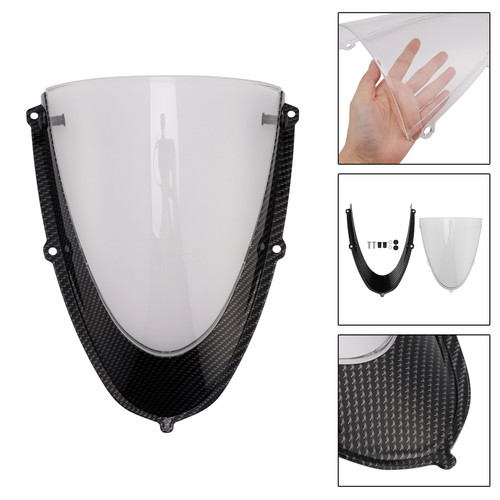 2020-2024 Aprilia RS 660 Headlight Fairing Windshield Simulated Carbon+Clear Generic