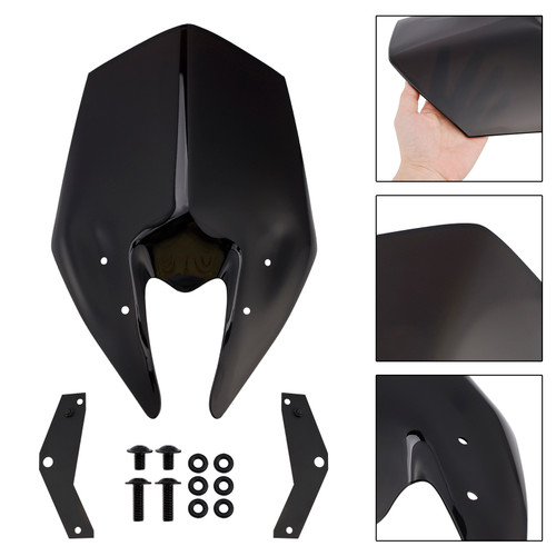 2025 Kawasaki Z900 Windscreen Windshield + Bracket Black Generic