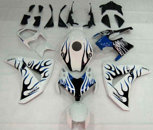 Fairings Honda CBR1000 RR White & Blue Black Flame Racing (2008-2011) Fairings Honda CBR1000 RR White & Blue Black Flame Racing (2008-2011)
