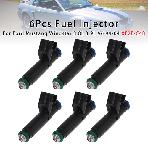 2001-2004 Ford Mustang 3.8L 3.9L V6 6Pcs Fuel Injector XF2E-C4B Generic