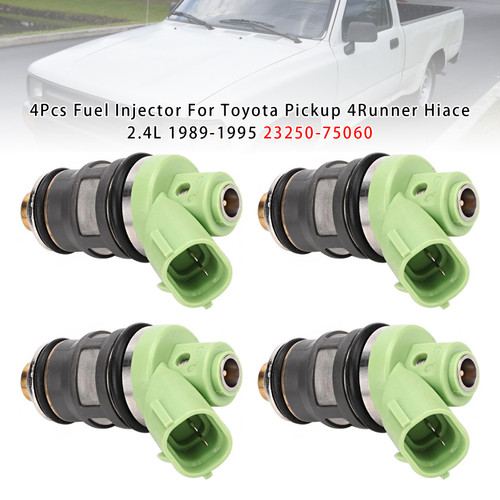 1989-1995 Toyota Pickup 2.4L I4 4Pcs Fuel Injector 23250-75060 Generic