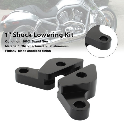 2002-2017 HARLEY VRSC V-ROD 1" Shock Lowering Kit Black Generic