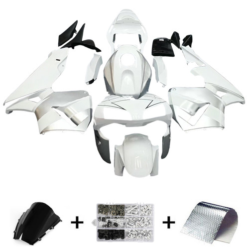 2003-2004 Honda CBR600RR Amotopart Fairings White & Silver Repsol Racing Customs Fairing