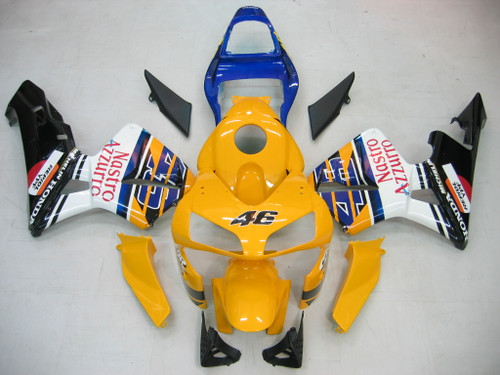 Fairings Honda CBR 600 RR Yellow & Blue No.46 N. Azzurro Racing (2003-2004)
