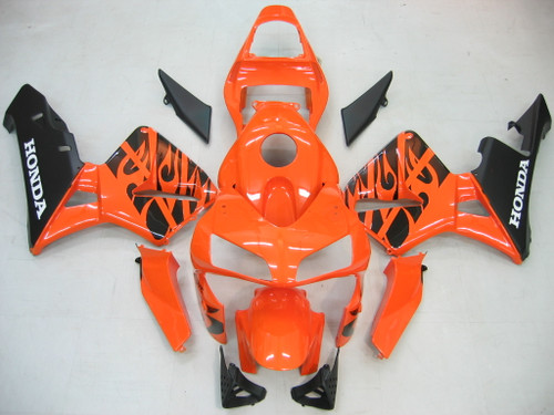 Fairings Honda CBR 600 RR Orang & Black Flame Racing (2003-2004) Fairings Honda CBR 600 RR Orang & Black Flame Racing (2003-2004)