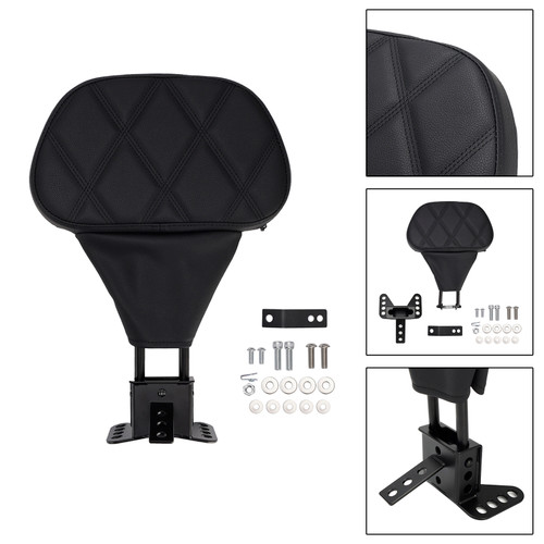 1988-2008 Touring Street Glide Electra Road Glide Road King Tri Glide Driver Sissy Bar Backrest Driver Backrest pad Diamond pattern Generic