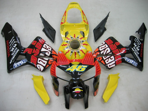 Fairings Honda CBR 600 RR Yellow Black Valentino Rossi Racing (2005-2006)