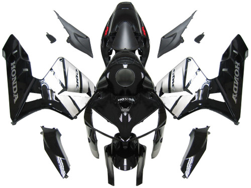 Fairings Honda CBR 600 RR Black & Silver CBR Honda Racing (2005-2006)