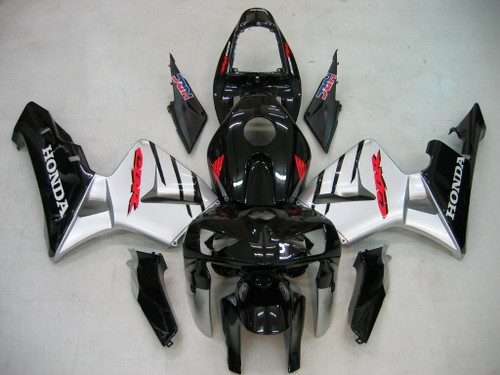 Fairings Honda CBR 600 RR Black & Silver CBR Racing (2005-2006) Fairings Honda CBR 600 RR Black & Silver CBR Racing (2005-2006)