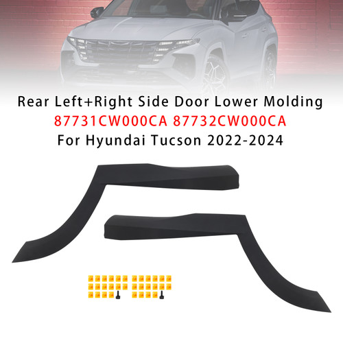 2022-2024 Hyundai Tucson Rear Left+Right Side Door Lower Molding 87731CW000CA 87732CW000CA Generic