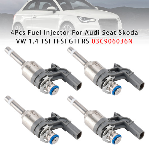 2010-2014 Skoda Fabia Petrol 4Pcs Fuel Injector 03C906036N Generic