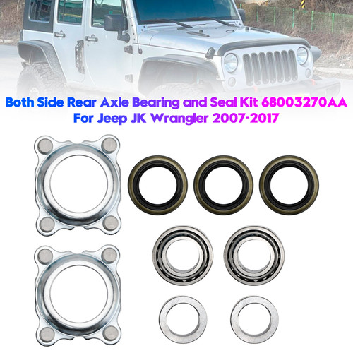 2007-2018 Jeep Wrangler JK Both Side Rear Axle Bearing and Seal Kit 68003270AA Generic