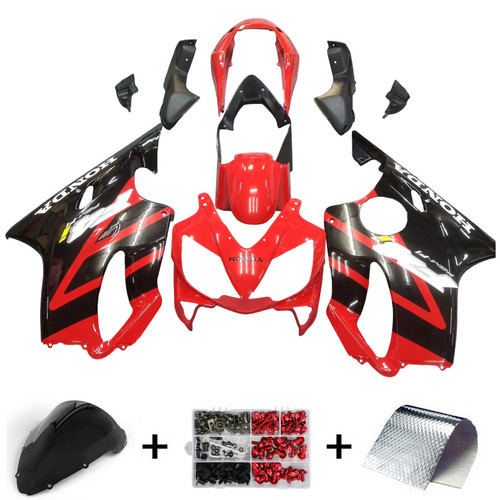 2004-2007 Honda CBR 600 F4i Amotopart Fairings Red & Black F4i Racing Customs Fairing