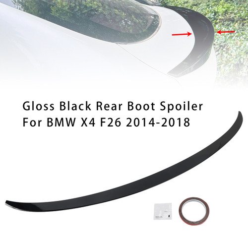 2014-2018 BMW X4 F26 Rear Boot Spoiler Gloss Black Generic