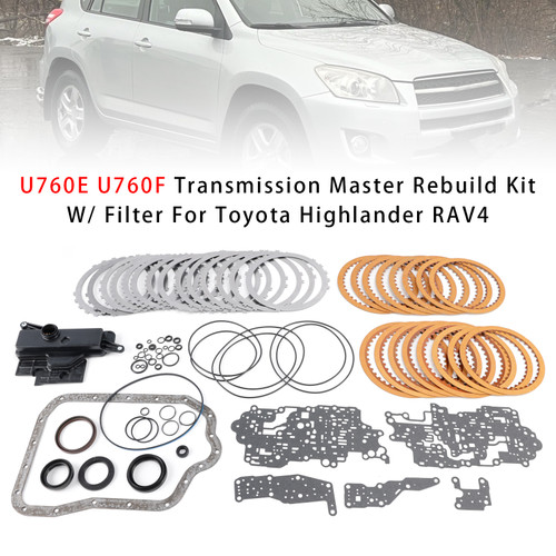 2009-2012 Toyota Camry 2.4 Transmission Master Rebuild Kit W/ Filter U760E U760F Generic