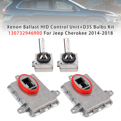 2014-2018 Jeep Cherokee Xenon headlights Ballast HID Control Unit+D3S Bulbs Kit 130732946900 Generic