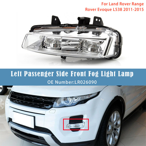 2011-2015 Land Rover Range Rover Evoque L538 Left Passenger Side Front Fog Light Lamp LR026090 Generic