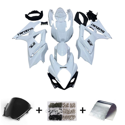 2007-2008 Suzuki GSXR 1000 Amotopart Fairings White GSXR Racing Customs Fairing