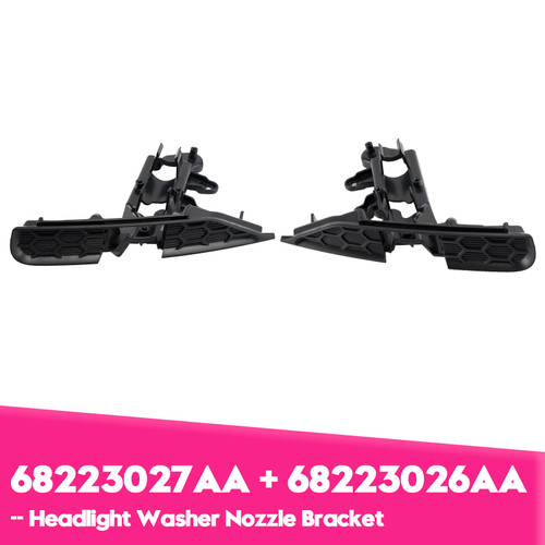 2014-2017 Jeep Grand Cherokee 2 Pcs Headlight Washer Nozzle Bracket 68223027AA 68223026AA Generic