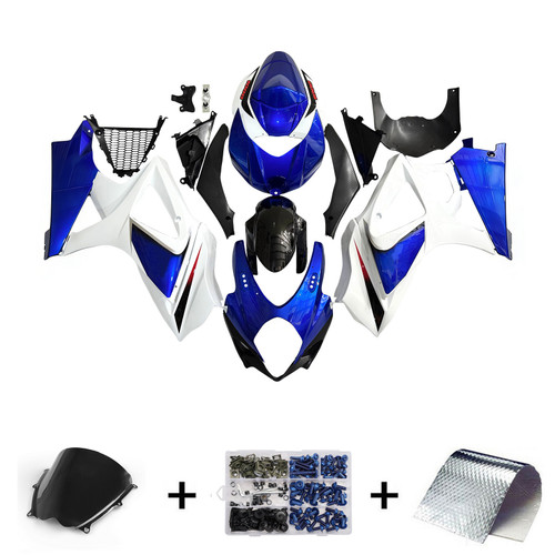 2007-2008 Suzuki GSXR 1000 Blue & White GSXR Racing Amotopart Fairings Customs Fairing