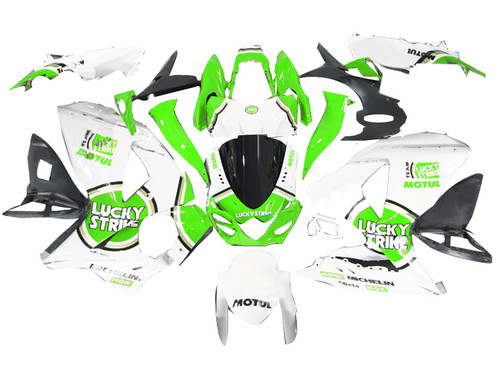 Fairings Suzuki GSXR 1000 White & Green Lucky Strike Racing  (2009-2016) Fairings Suzuki GSXR 1000 White & Green Lucky Strike Racing  (2009-2016)