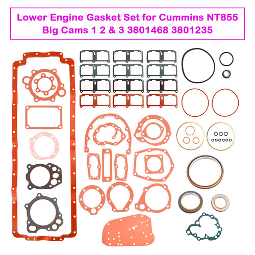 Cummins 855 Big Cam IV STC NT NTC Lower Engine Gasket 3801468 3801235 Generic
