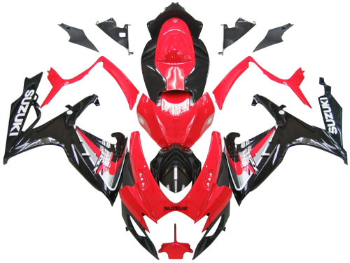 Fairings Suzuki GSXR 600 750 Red & Black GSXR  Racing  (2006-2007) Fairings Suzuki GSXR 600 750 Red & Black GSXR  Racing  (2006-2007)